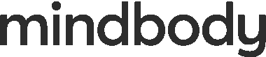 Mindbody-Logo in schwarzen Kleinbuchstaben.