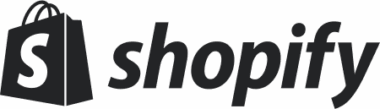 Logotipo de Shopify con un icono de bolsa de compras con la letra «S» y la palabra «shopify» en minúsculas