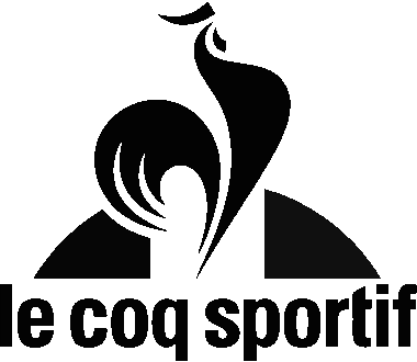 Logo de Le Coq Sportif avec un coq stylisé au-dessus du texte "le coq sportif".