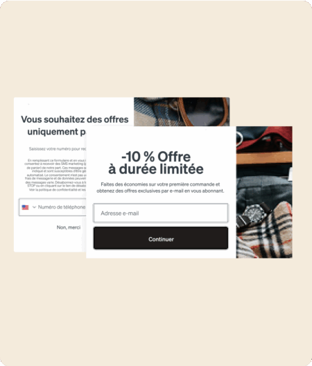 -10 % Offre à durée limitée avec formulaire d'inscription par e-mail et bouton "Continuer".