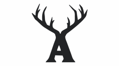 Stylised letter "A" with antlers extending from the top.