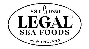 Legal Sea Foods logo featuring a fish illustration and stylised text.