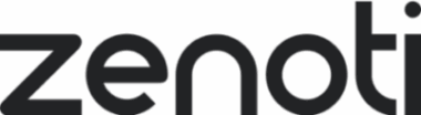 Zenoti logo in black lowercase letters.