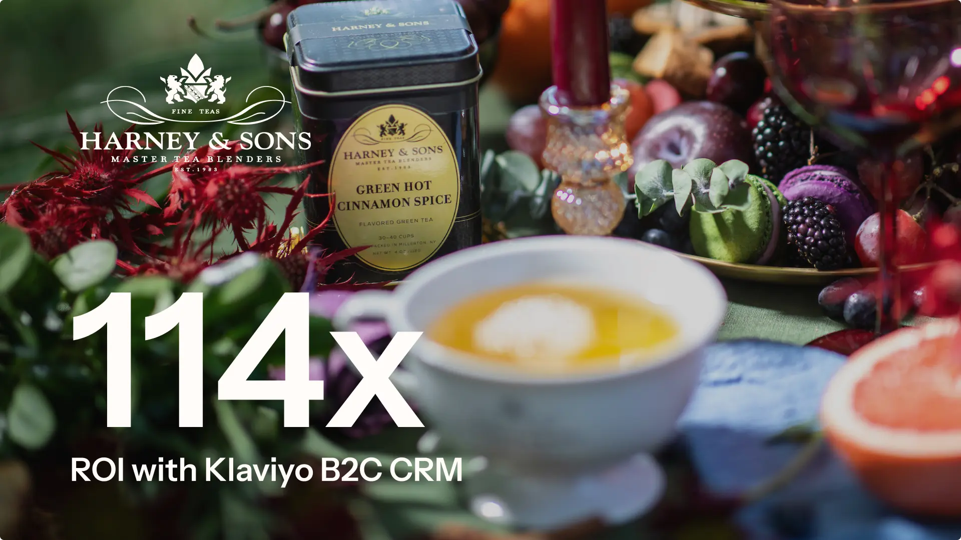 Harney and Sons earns 114x ROI with Klaviyo B2C CRM