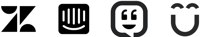 Helpdesk logo with a stylized speech bubble and smiley face icon.