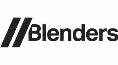 Blenders logo with two diagonal slashes before the word "Blenders" in charcoal color.