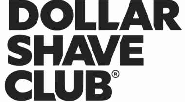 Dollar Shave Club logo in charcoal text.