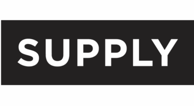 Supply logo in black text on a charcoal background.