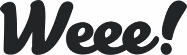 Weee! logo in stylized black script.